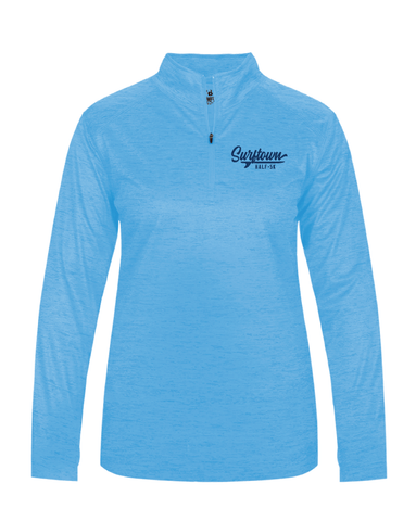 Surftown Women's Quarter Zip in Columbia Blue