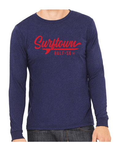 Surftown Long Sleeve Tee in Navy