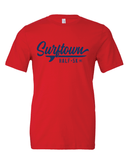 Surftown Unisex Tee in Red