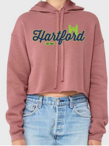 Hartford Arch Cropped Hoodie in Mauve