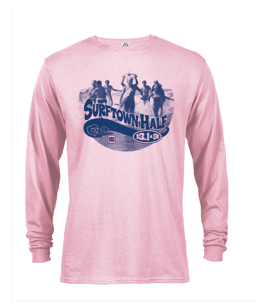 Surftown Long Sleeve Tee in Soft Pink