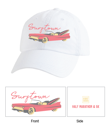 Surftown Vintage Car Hat in White