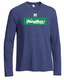 Eversource Hartford Marathon Long Sleeve Tee in Navy