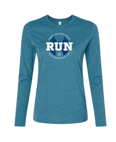 EHM RUN Long Sleeve Tee in Heather Teal