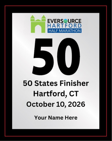 50 States Half-Marathon Finisher Plaque