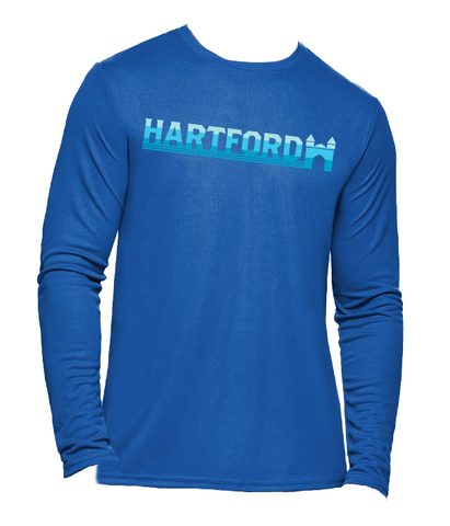 EHM Hartford Arch Long Sleeve Tee in Royal