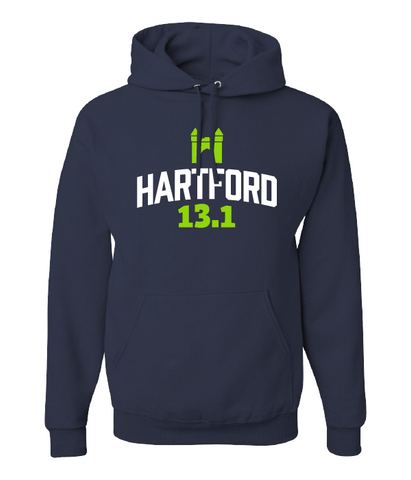 Eversource Hartford Half Marathon Hoodie in Navy