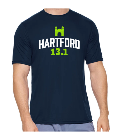 Eversource Hartford Half Marathon DriMax Tee in Navy