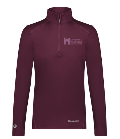 Eversource Hartford Marathon Women's Quarter Zip in Maroon