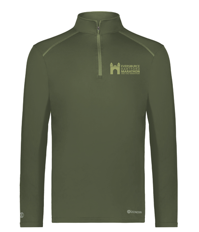 Eversource Hartford Marathon Men's Quarter Zip in Olive