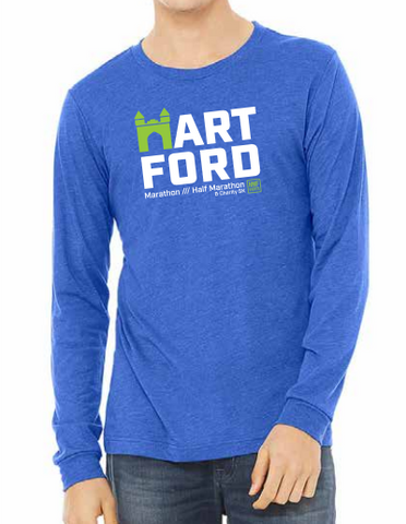 Eversource Hartford Marathon Long Sleeve Tee in Royal