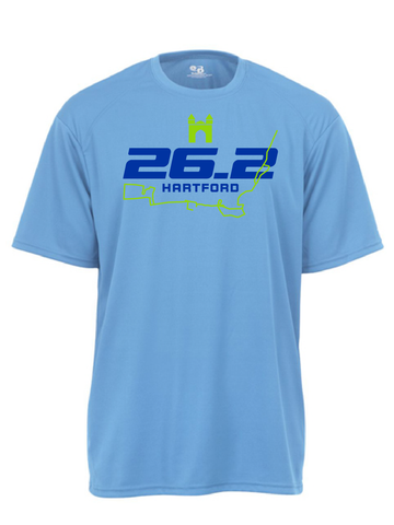 Eversource Hartford Marathon Tech Tee in Columbia Blue