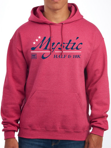 Mystic Half Marathon & 10K Hoodie in Heather Red