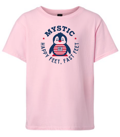 Mystic Penguin Youth Tee in Pink