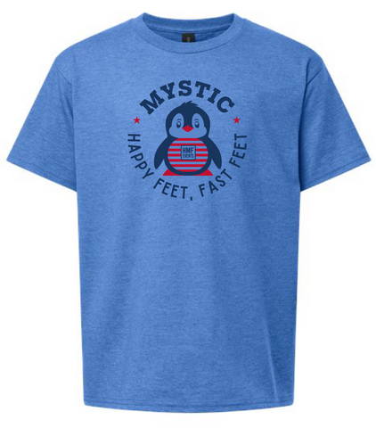 Mystic Penguin Youth Tee in Blue
