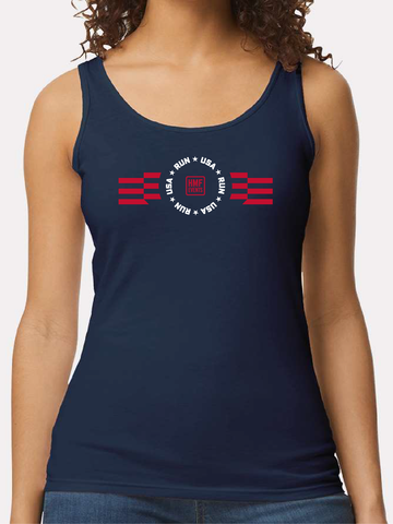 RUN USA Women's Tank in Navy