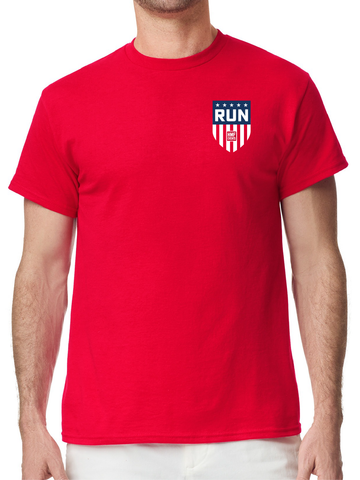 RUN USA Short Sleeve Tee in Red
