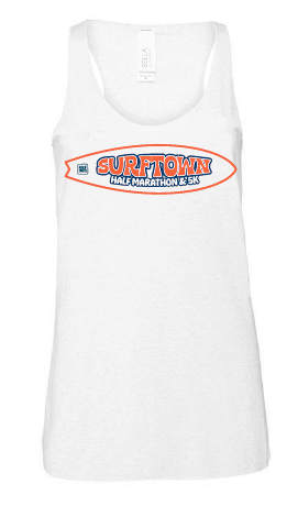 Surftown Women's Jersey Muscle Tank in White