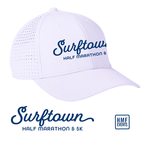 Surftown Half & 5K Hat in White