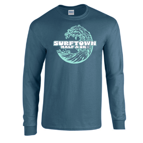 Surftown Long Sleeve Tee in Indigo