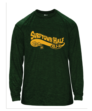 Surftown Long Sleeve Tee in Forest Green
