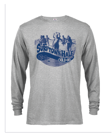 Surftown Long Sleeve Tee in Athletic Heather